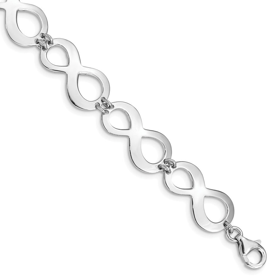 Quality Gold Sterling Silver Rhodium-plated Infinity Bracelet