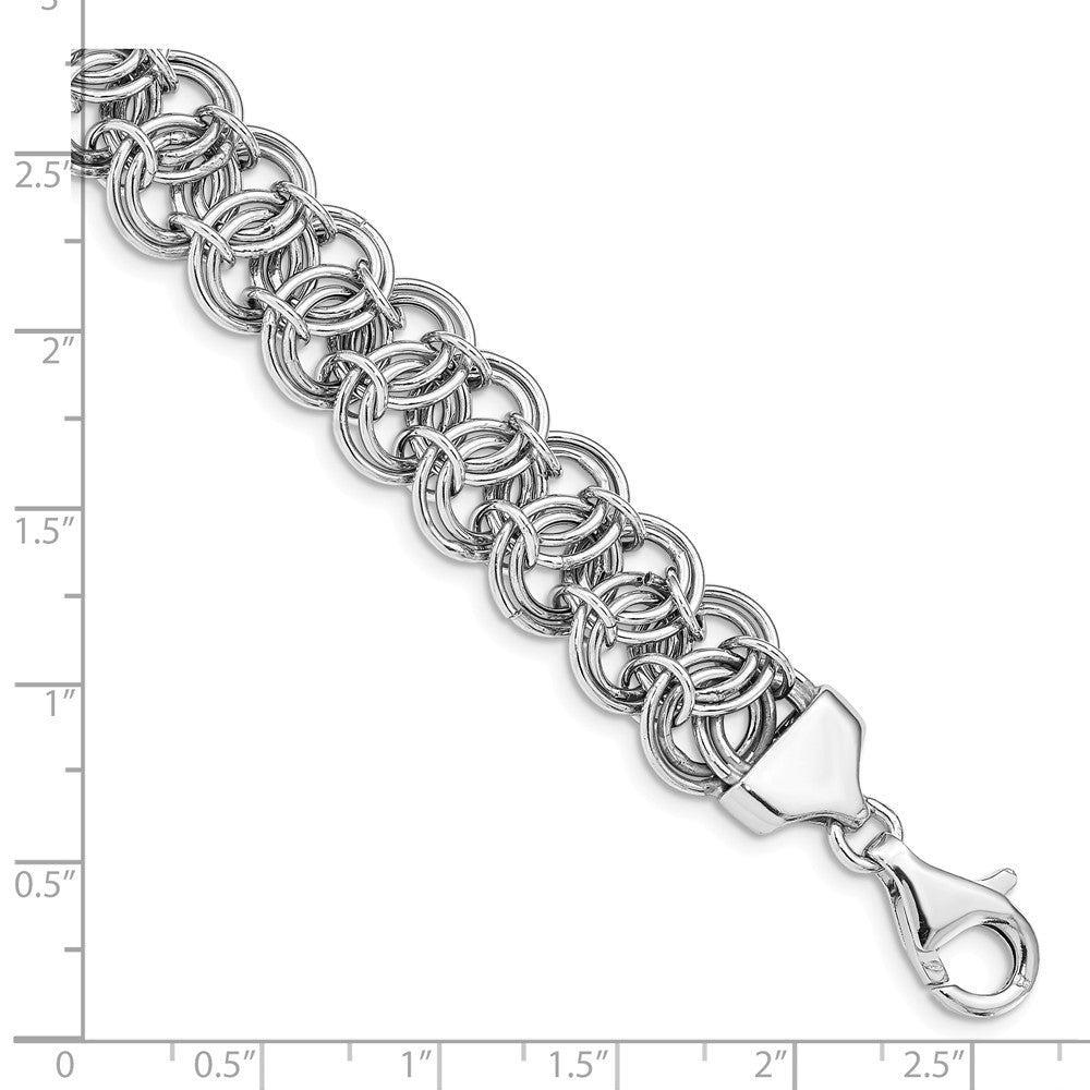 Quality Gold Sterling Silver Rhodium-plated Link Bracelet