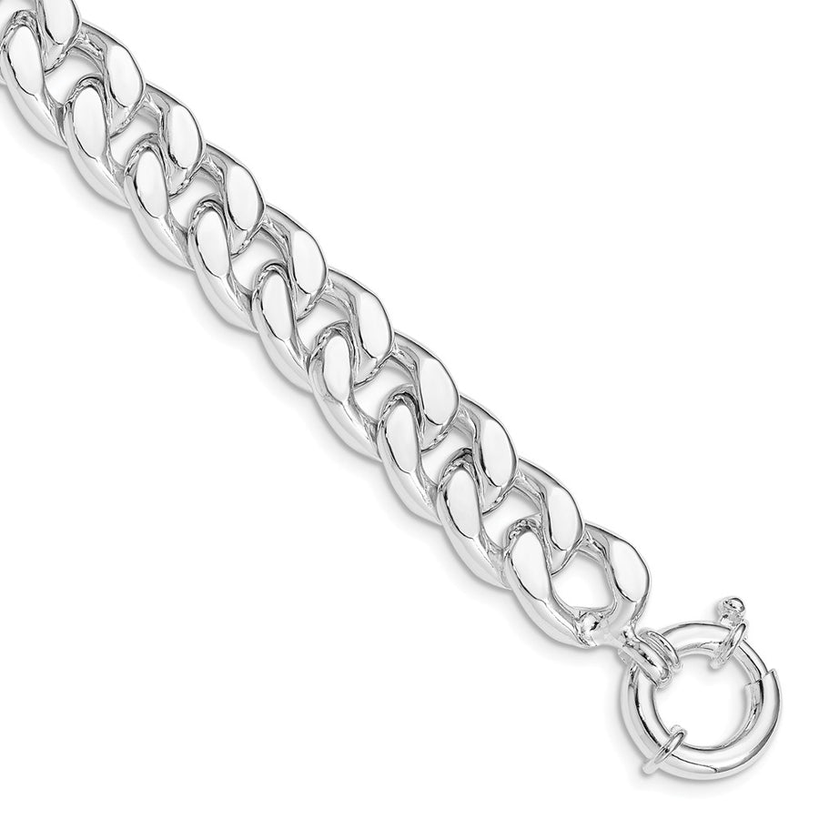 Quality Gold Sterling Silver Polished Curb Link Bracelet