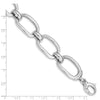 Quality Gold Sterling Silver Rhodium Plated Polished Wide Link Bracelet