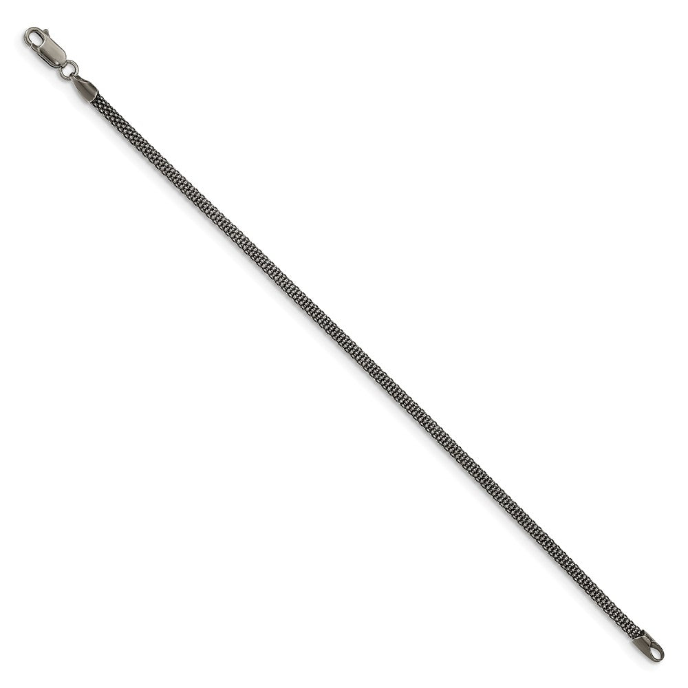 Quality Gold Sterling Silver Antiqued 3mm Corona Chain Bracelet