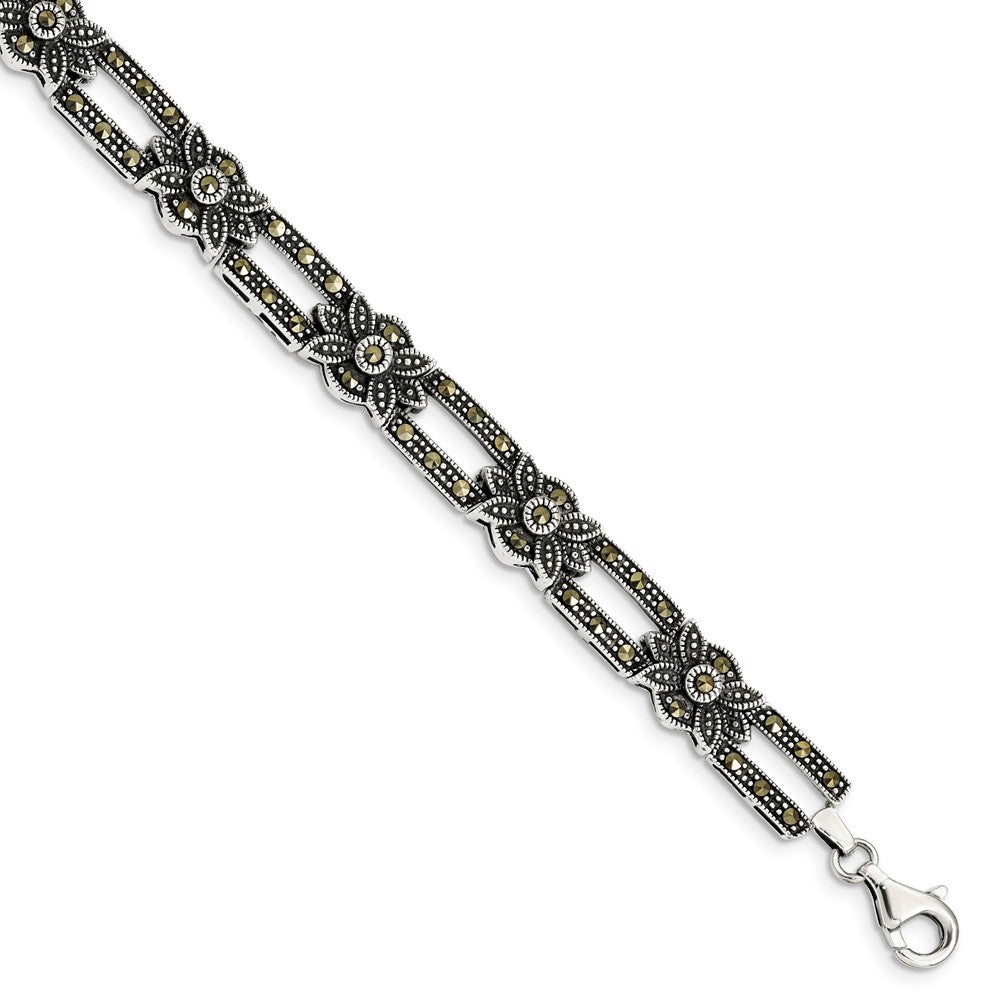 Quality Gold Sterling Silver Marcasite Bracelet