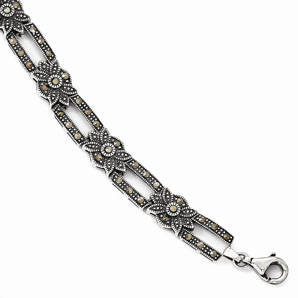 Quality Gold Sterling Silver Marcasite Bracelet