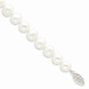 Quality Gold Sterling Silver Rhodium 8-9mm White Freshwater Cultured Pearl Bracelet