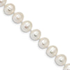 Quality Gold Sterling Silver Rhodium 8-9mm White Freshwater Cultured Pearl Bracelet