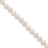 Quality Gold Sterling Silver Rhodium 5-6mm White Freshwater Cultured Pearl Bracelet