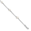 Quality Gold Sterling Silver Rh-plated FW Cultured Pearl Bracelet