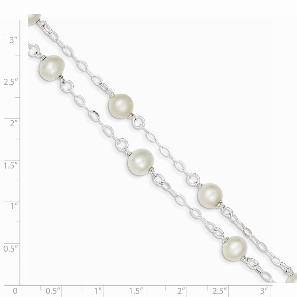 Quality Gold Sterling Silver Polished FW Cultured Pearl Bracelet