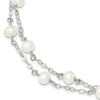 Quality Gold Sterling Silver Polished FW Cultured Pearl Bracelet