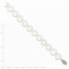 Quality Gold Sterling Silver Rhodium 11-12mm White FW Cultured Pearl Bracelet