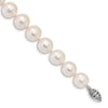 Quality Gold Sterling Silver Rhodium 11-12mm White FW Cultured Pearl Bracelet