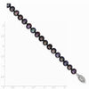 Quality Gold Sterling Silver Rhod-plated 6-7mm Black FWC Pearl Bracelet