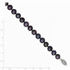 Quality Gold Sterling Silver Rhod-plated 8-9mm Black FWC Pearl Bracelet