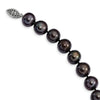 Quality Gold Sterling Silver Rhod-plated 10-11mm Black FWC Pearl Bracelet