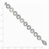 Quality Gold Sterling Silver Rhodium 8-9mm Grey FWC Pearl Bracelet