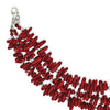 Quality Gold Sterling Silver Red Coral 3-Strand Bracelet