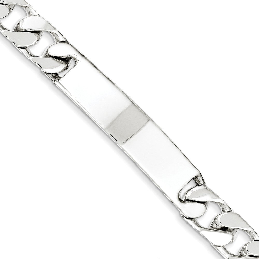 Quality Gold Sterling Silver Polished Engraveable Curb Link ID Bracelet