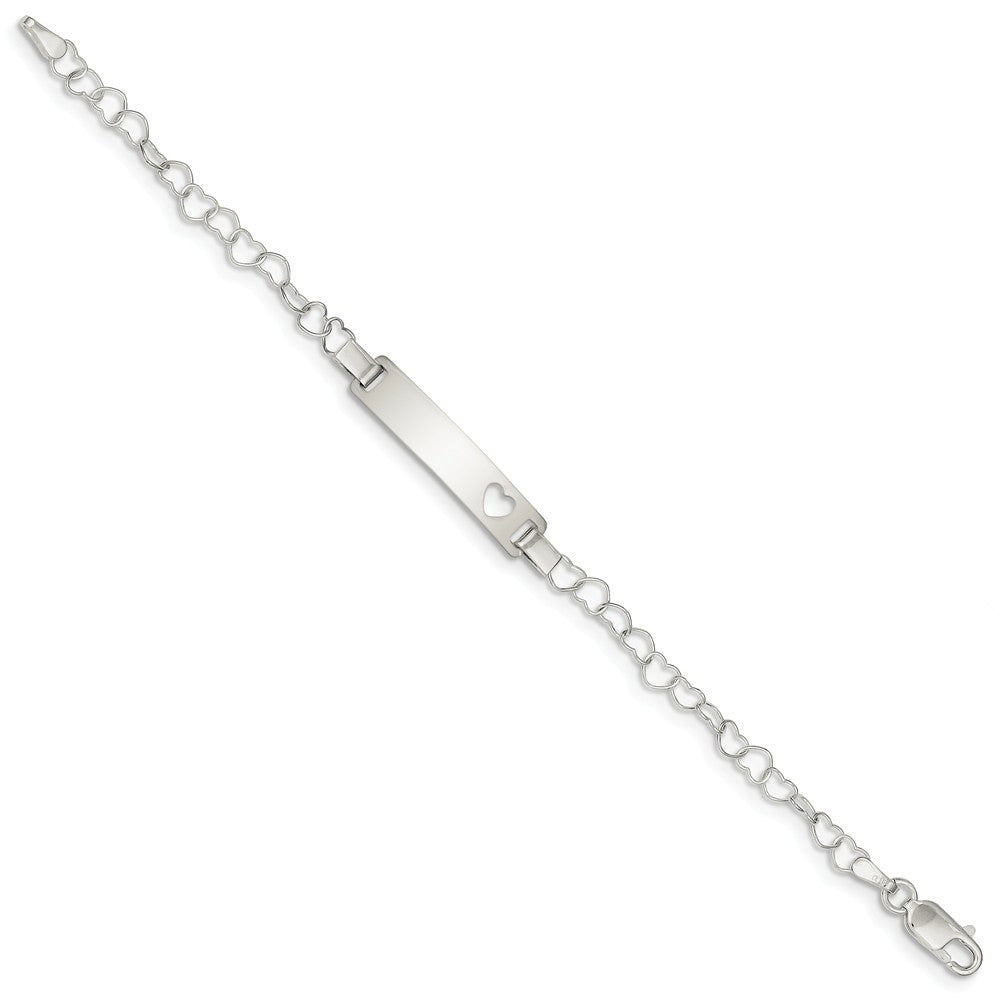 Quality Gold Sterling Silver Heart Baby ID Bracelet