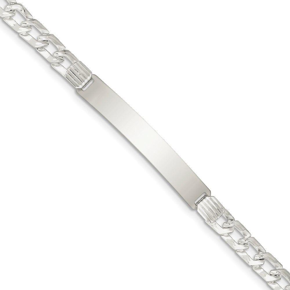 Quality Gold Sterling Silver Fancy ID Link Bracelet