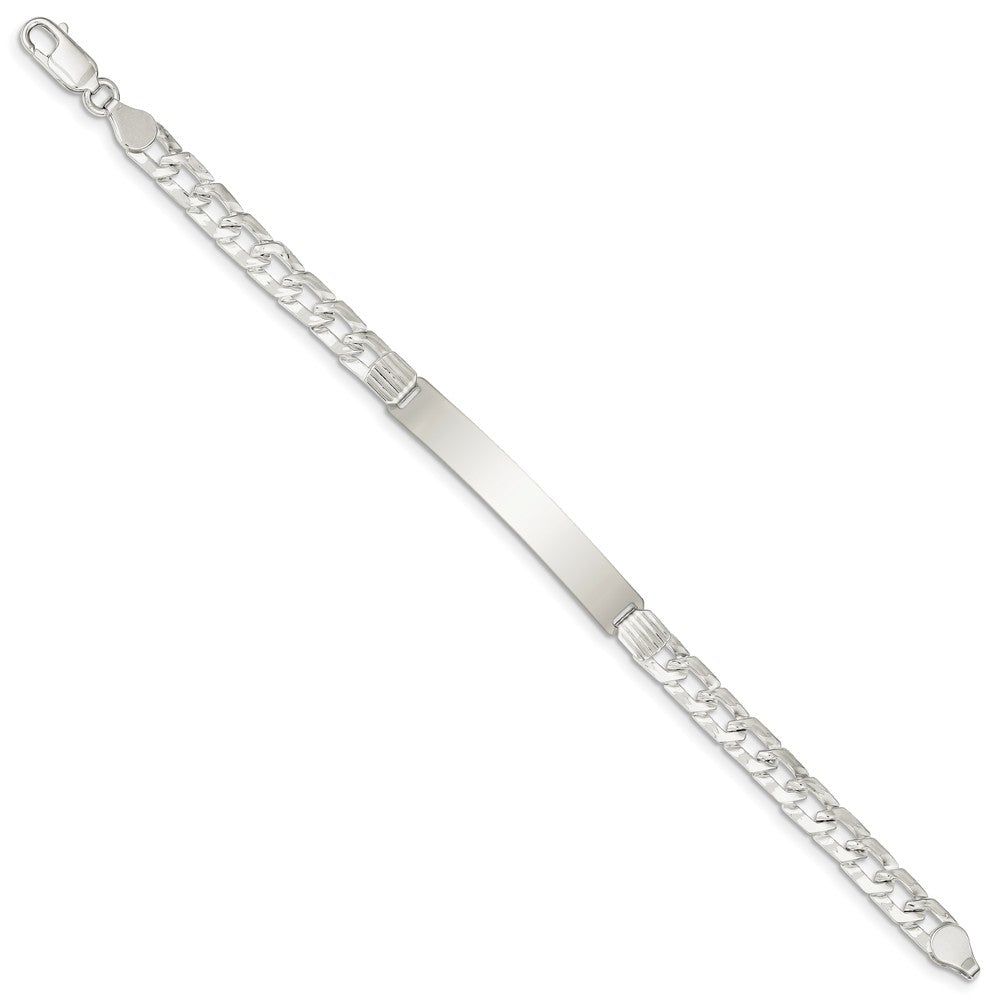 Quality Gold Sterling Silver Fancy ID Link Bracelet