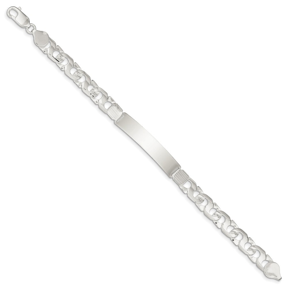 Quality Gold Sterling Silver Fancy Link ID Bracelet