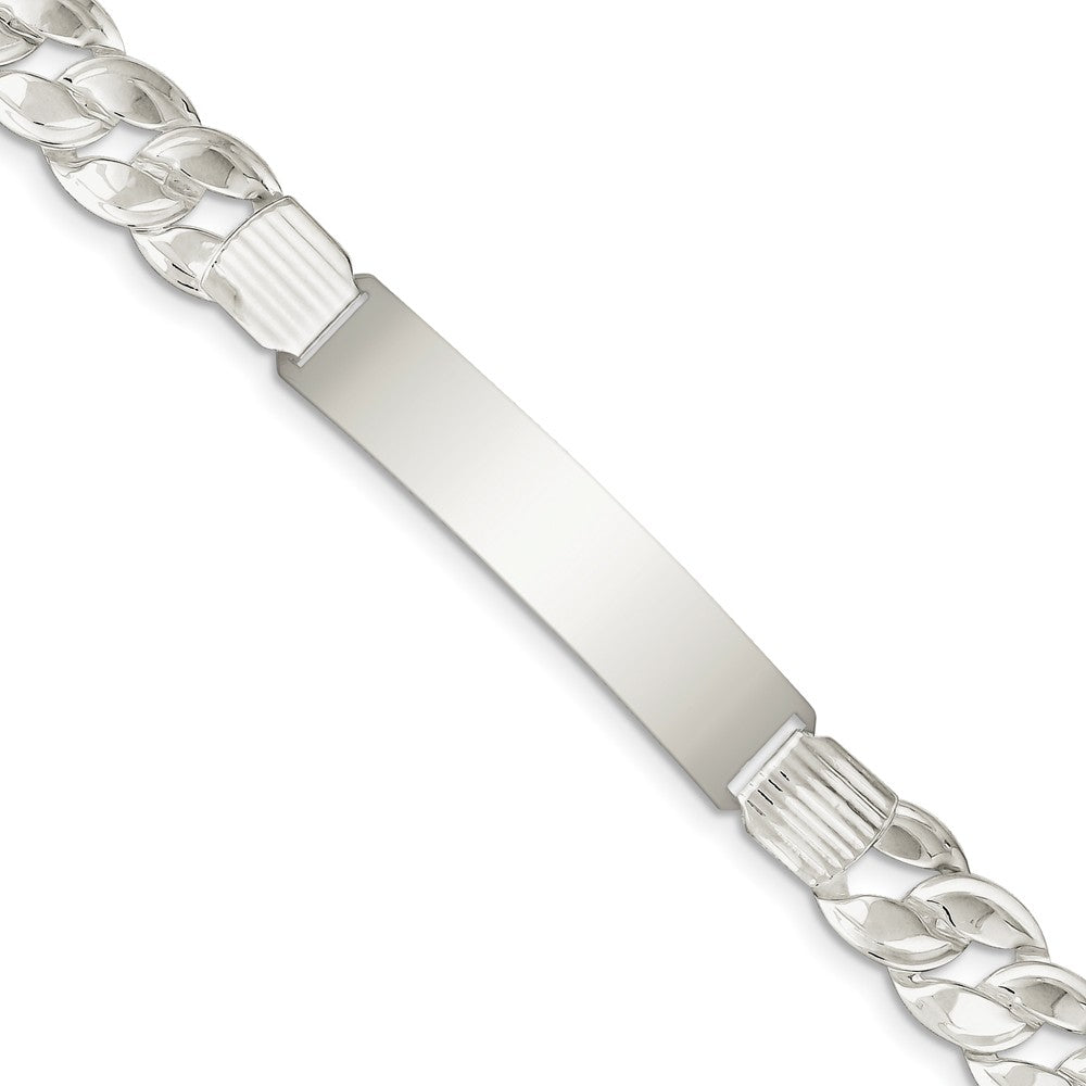 Quality Gold Sterling Silver ID Curb Link Bracelet