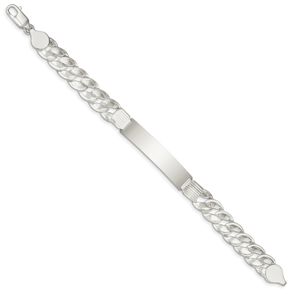 Quality Gold Sterling Silver ID Curb Link Bracelet