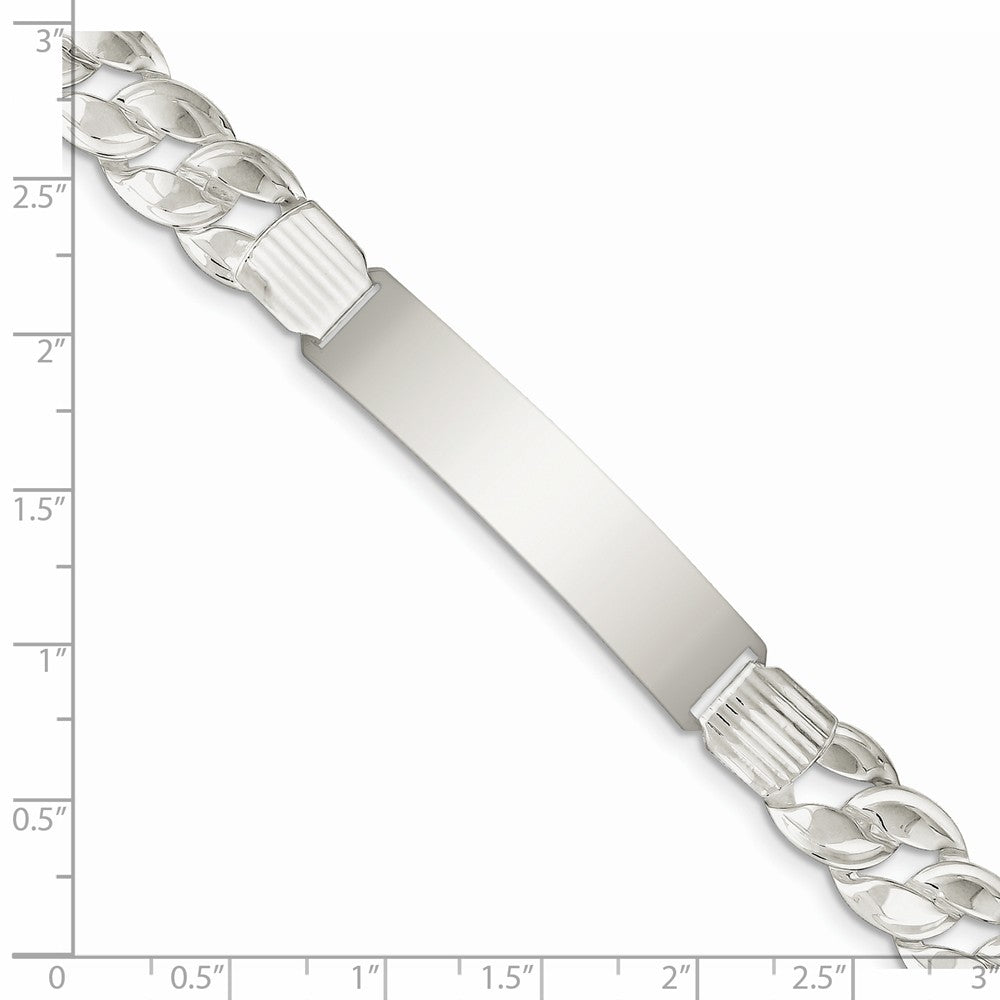 Quality Gold Sterling Silver ID Curb Link Bracelet
