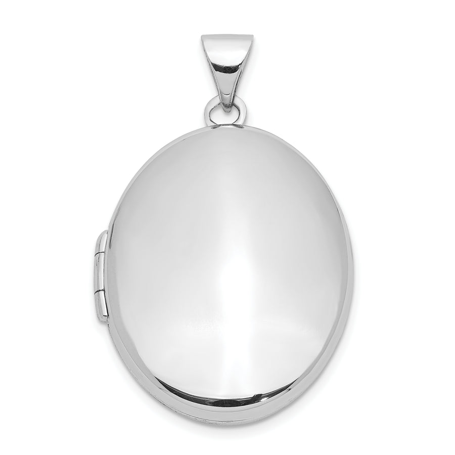 Quality Gold Sterling Silver Rhodium-plated Oval 23mm Locket