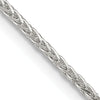 Quality Gold Sterling Silver 1.45mm Diamond-cut Round Spiga Chain