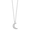 Quality Gold Sentimental Expressions Sterling Silver Rhodium-plated CZ Antiqued Love You To The Moon and Back 18in. Necklace