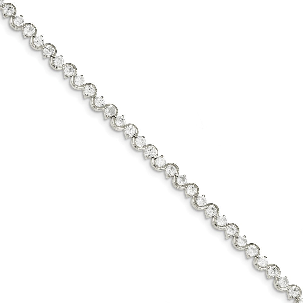 Quality Gold Sterling Silver CZ Bracelet