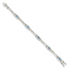 Quality Gold Sterling Silver Rhodium-plated Blue Topaz Bracelet