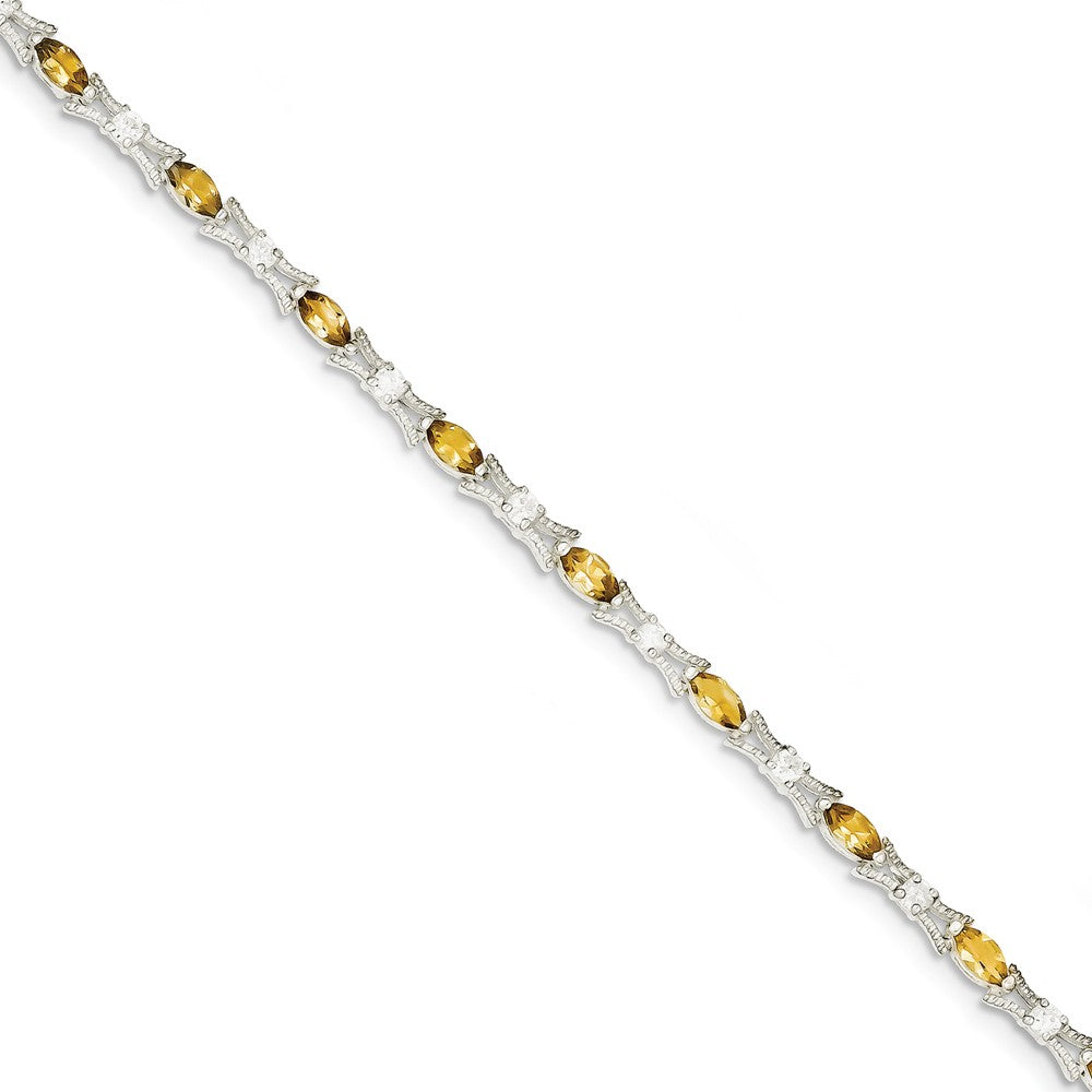 Quality Gold Sterling Silver Citrine Bracelet