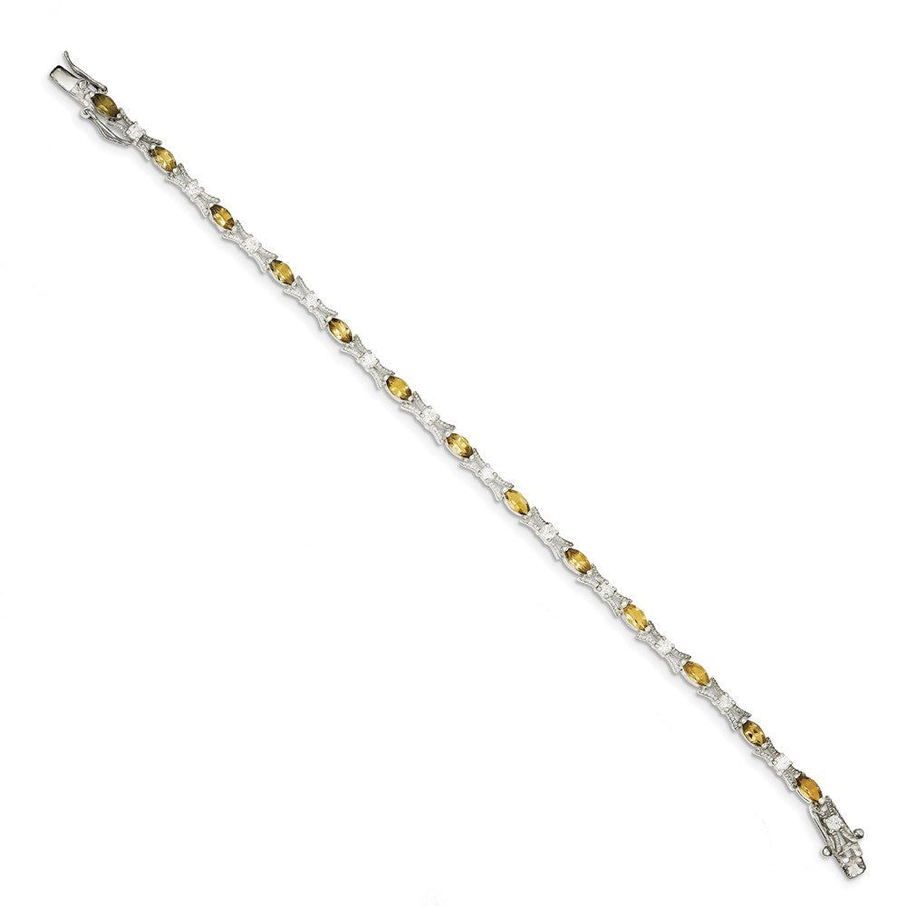 Quality Gold Sterling Silver Citrine Bracelet