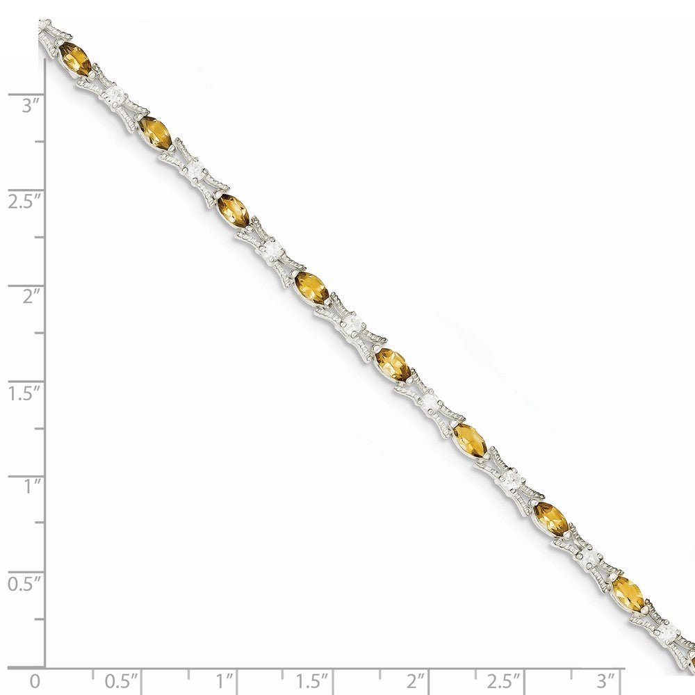 Quality Gold Sterling Silver Citrine Bracelet