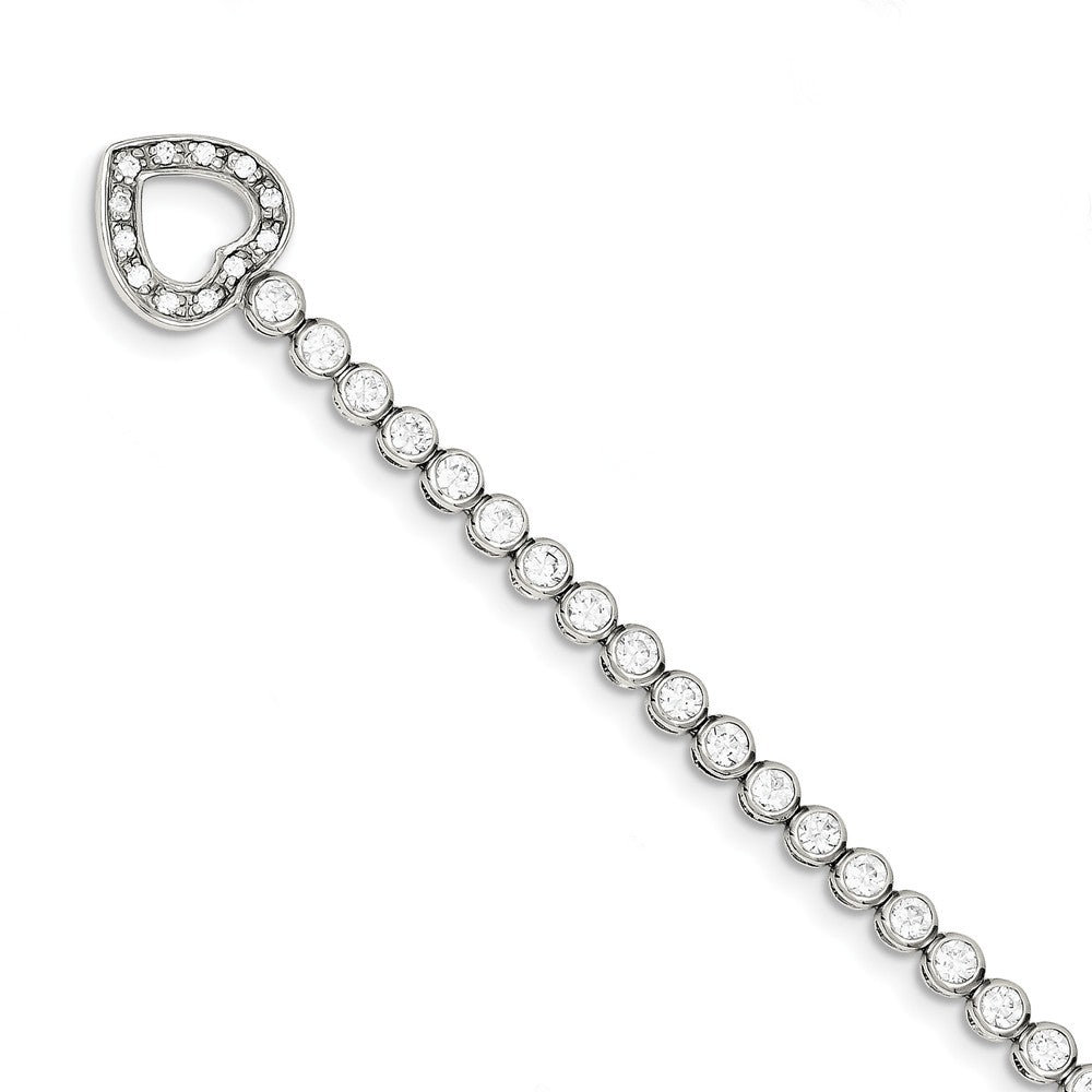 Quality Gold Sterling Silver CZ Tennis Bracelet 7.5