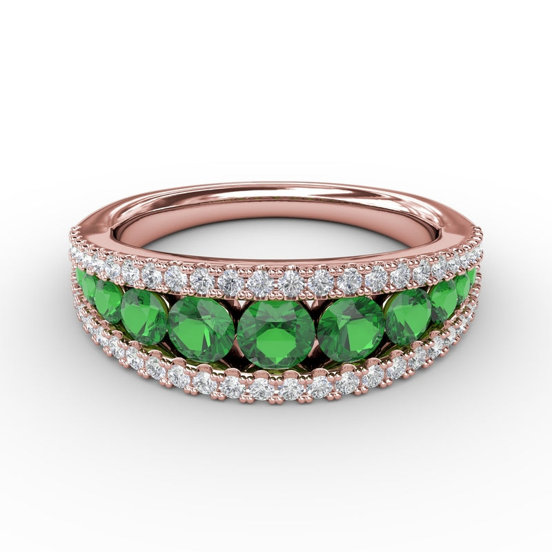 Fana Walk This Way Emerald and Diamond Ring