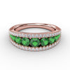 Fana Walk This Way Emerald and Diamond Ring