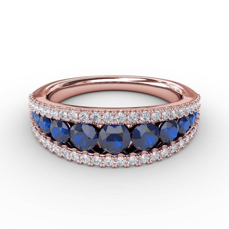 Fana Walk This Way Sapphire and Diamond Ring