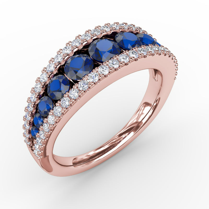 Fana Walk This Way Sapphire and Diamond Ring