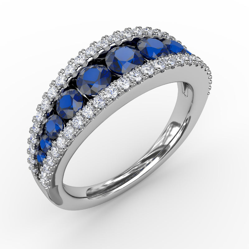 Fana Walk This Way Sapphire and Diamond Ring