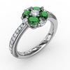 Fana Floral Emerald and Diamond Ring