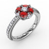 Fana Floral Ruby and Diamond Ring