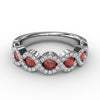 Fana Hold Me Close Ruby and Diamond Twist Ring