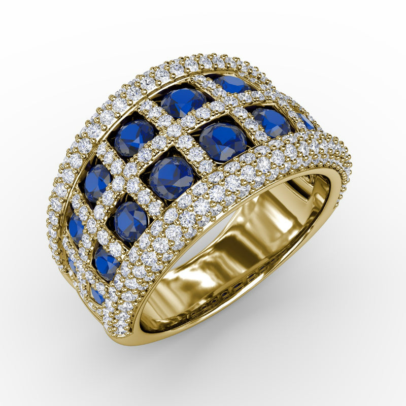 Fana Bold and Beautiful Sapphire and Diamond Ring