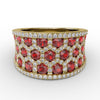 Fana Motif Ruby and Diamond Ring