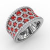 Fana Motif Ruby and Diamond Ring