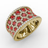 Fana Motif Ruby and Diamond Ring