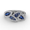 Fana Glam Galore Sapphire and Diamond Leaf Ring